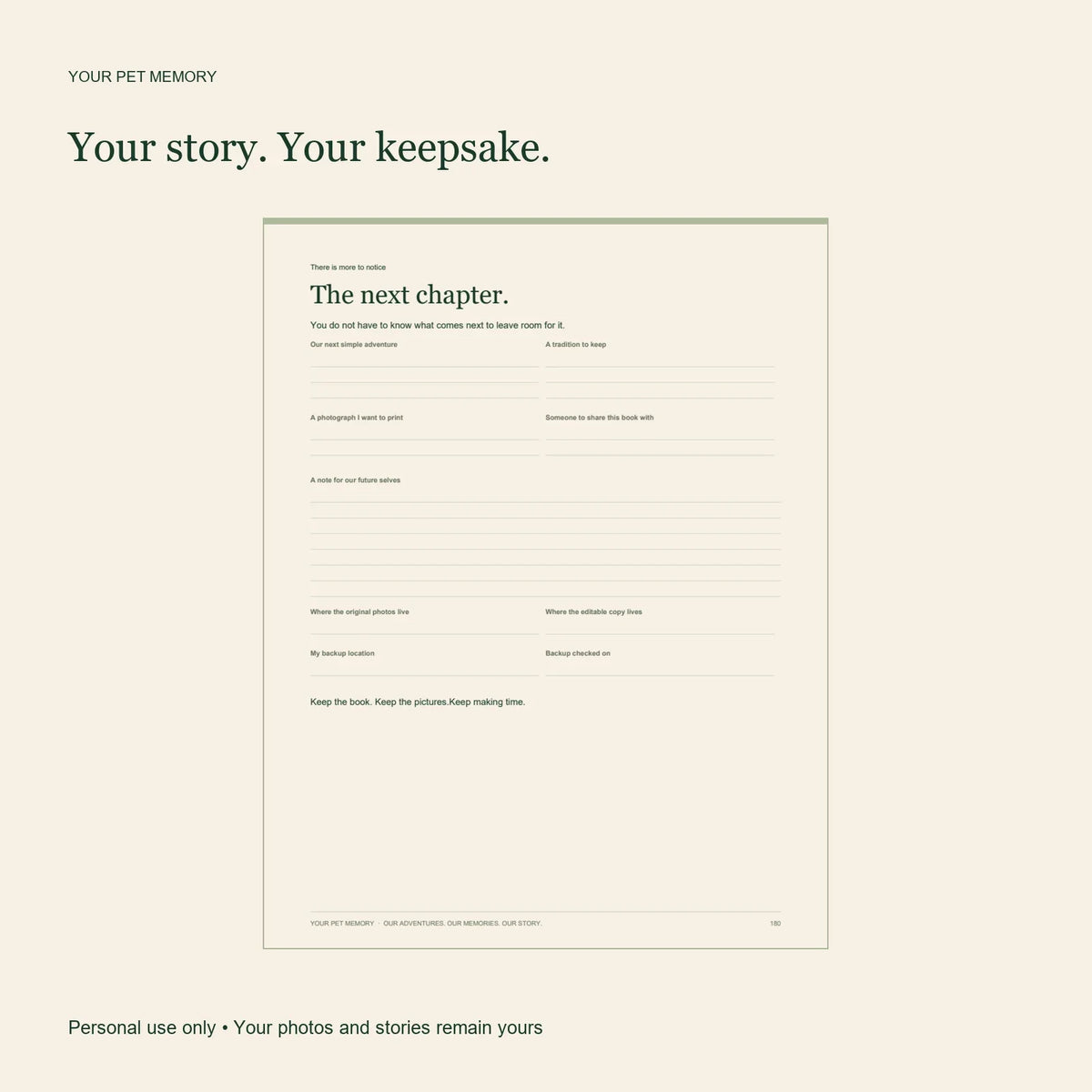 Your Pet Memory printable journal preview 14